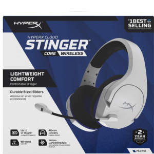 AURICULARES HYPERX STINGER CORE WIRELESS PS5 WHITE