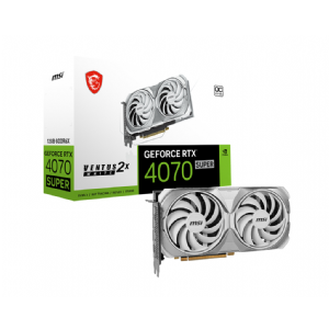 VIDEO GEFORCE RTX 4070 SUPER 12 GB. MSI VENTUS 2X WHITE