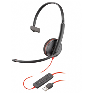 AURICULARES POLY BLACKWIRE 3210 MONO USB-C USB-A