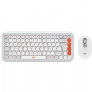 TECLADO Y MOUSE WIRELESS LOGITECH POP ICON BLANCO