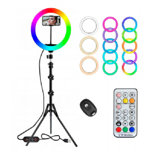 ARO LED RGB 26 CM C/TRIPODE SUONO