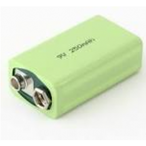 BATERIA 9V RECARGABLE 9V 250 MAH NIQUEL METAL