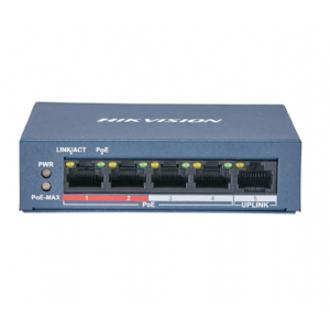 SWITCH POE 4 PORTS HIKVISION DS-3E0105P-E/M 10/100 38W