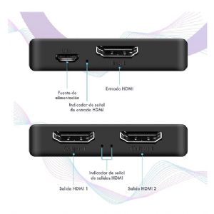 SPLITTER HDMI 1x2 NETMAK NM-HD6