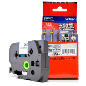 CINTA BROTHER NEGRO EN PLATA 18MM - 8MTS TZES941