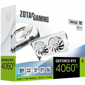 VIDEO GEFORCE RTX 4060TI 8 GB. ZOTAC TWIN EDGE OC WHITE
