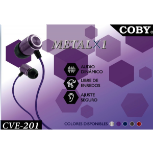 AURICULAR IN EAR COBY CBE-201 METALX1