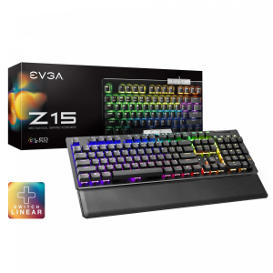 TECLADO EVGA Z15 SP RGB LINEAR SILVER