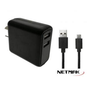 FUENTE 220V USB 2A NETMAK MKS-0502100
