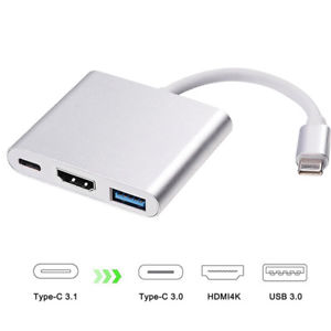 ADAPTADOR TYPE C 3 EN 1 (HDMI-USB 3.0-TYPEC)
