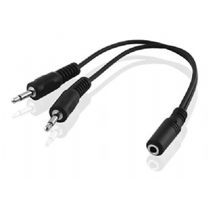 CABLE ADAPTADOR MINIPLUG HEMBRA A AUDIO/MIC