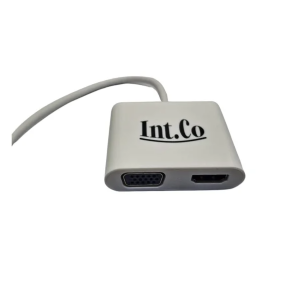 ADAPTADOR USB-C A HDMI/VGA Y USB-C PD INT.CO KQ-018