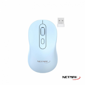 MOUSE BLUETOOTH NETMAK NM-M640-B CELESTE RECARGABLE