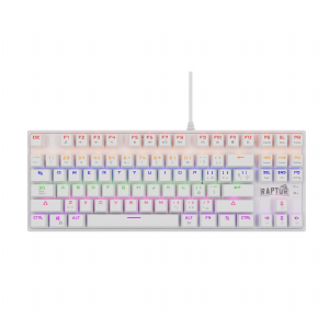 TECLADO RAPTOR FIRECLAW M87 WHITE