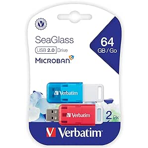 PEN DRIVE 64 GB. VERBATIM SEAGLASS