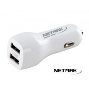 CARGADOR 12V USB 2.2A NETMAK NM-UCC2