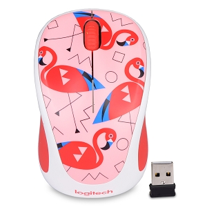 MOUSE WIRELESS LOGITECH M317C FLAMINGO