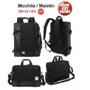 MOCHILA / VALIJA 2 EN 1 ZÖM ZM-341BK USB