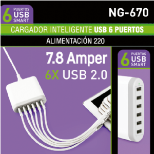FUENTE 220V USB 7.8A NOGA NG-670