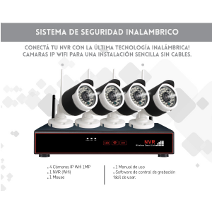 CCTV KIT NVR OV-W660 4CAM WIFI 1MPX