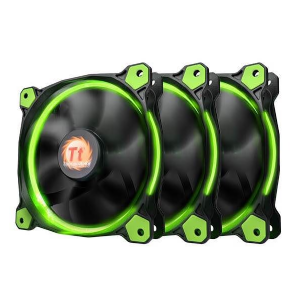 CASE FAN 120MM TT 12 RIING PACK X3 LED GREEN