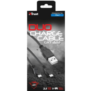 TRUST CABLE GXT 222 DUO CHARGE y PLAY PS4