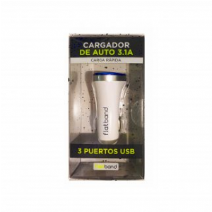 CARGADOR 12V RAPIDO FLAT BAND UP516 3.1A