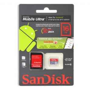 MEMORIA MICRO-SD 16 GB. SANDISK CLASS10