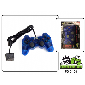 GAMEPAD PS2 FLATBAND LED AZUL