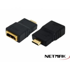 ADAPTADOR HDMI (M) A MINI-HDMI (M) NETMAK NM-C40