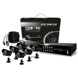 CCTV DVR 8ch VIDEO 8ch AUDIO PXDVR9008K C/6 CAM CABLES Y HD 500