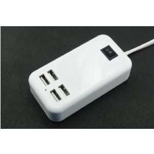 FUENTE 220V USB 3A 4 PUERTOS C/SWITCH